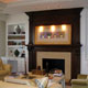 Boston Townhouse living room fireplace