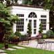 exterior of conservatory and outdoor patio