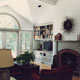 living room with fireplace