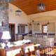 interior of kitchen and dining area
